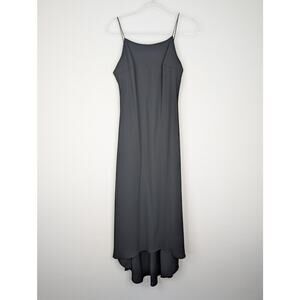 Vintage Alyn Paige Dress Womens 9 10 Black Rhinetone Strap Formal Maxi Gown Y2K